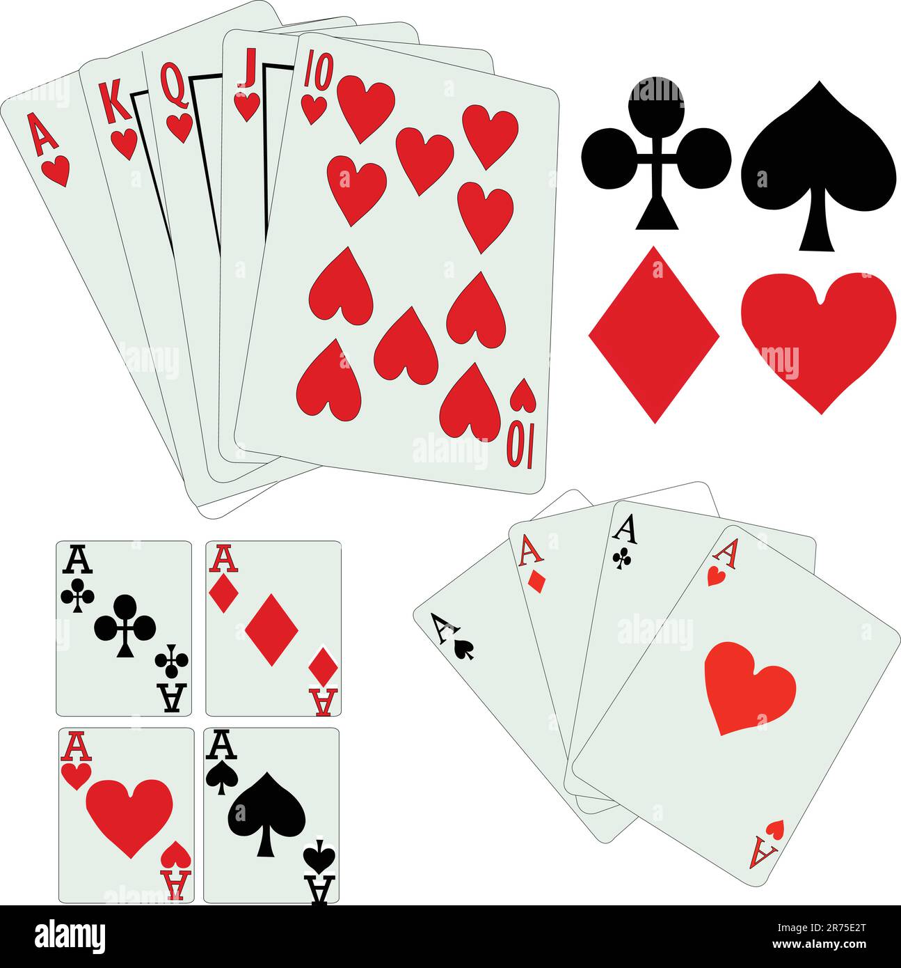 Spielkarten-Vektor Stock Vektor