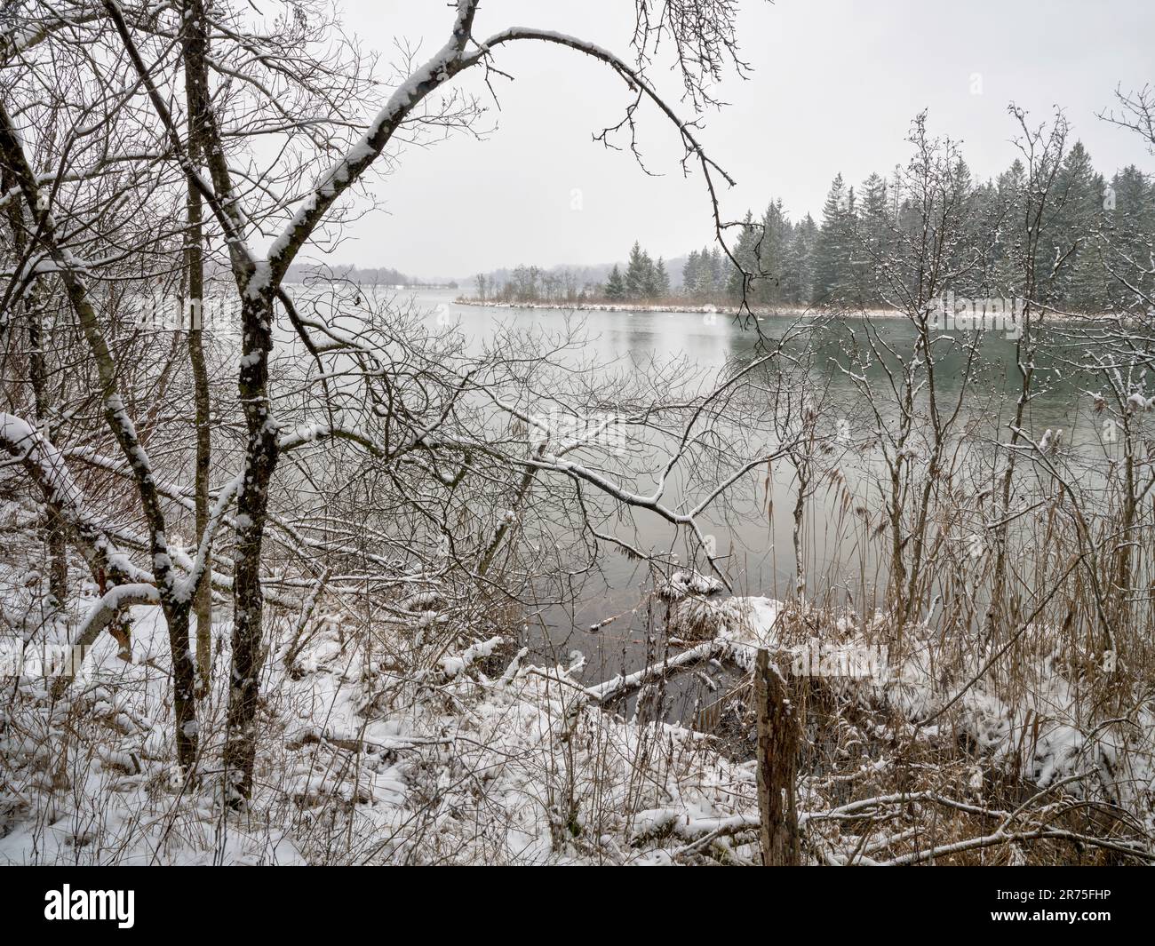 Lech kurz vor dem Reservoir an Sperrstall 19 Stockfoto