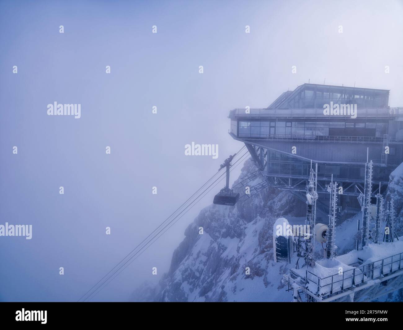 Winter auf der Zugspitze Stockfoto