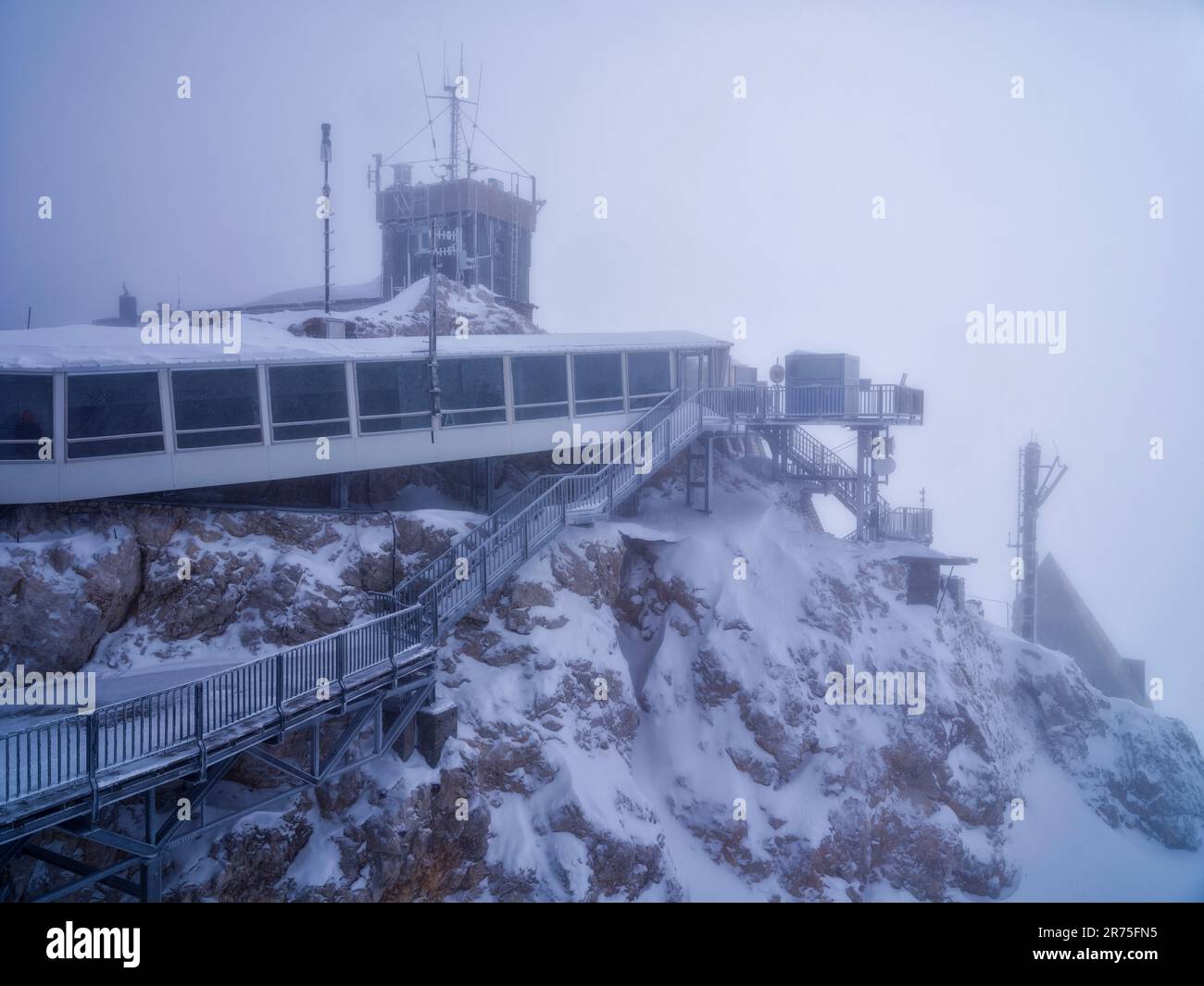 Winter auf der Zugspitze Stockfoto