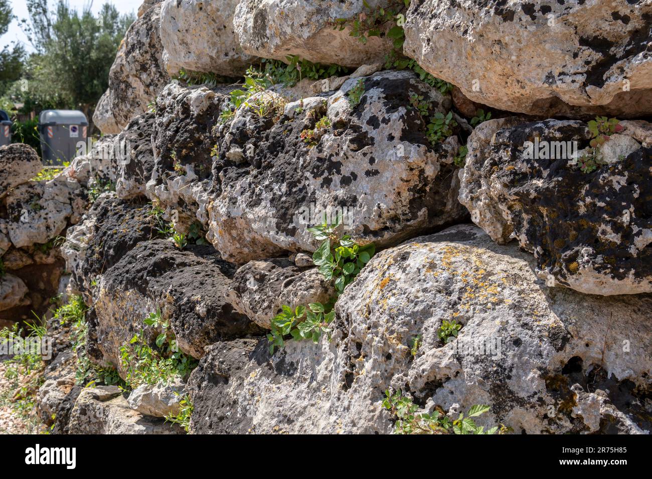 Talayot von Na Pol. Archäologische Überreste der talayotischen Kultur in der mallorquinischen Stadt Sa Coma, Spanien Stockfoto