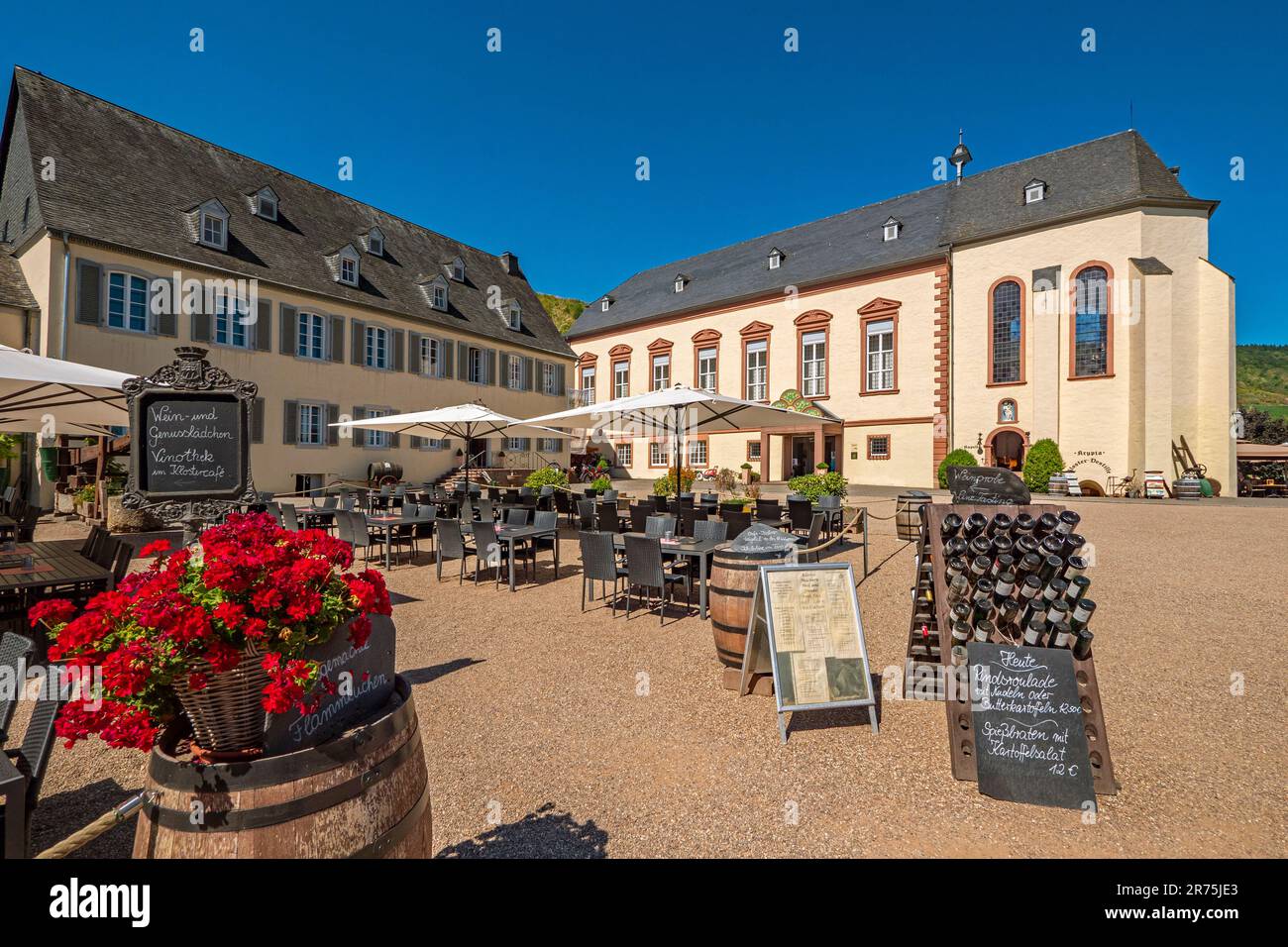 Kloster Machern bei Zeltingen-Rachtig, Moseltal, Mosel, Rheinland-Pfalz, Deutschland Stockfoto