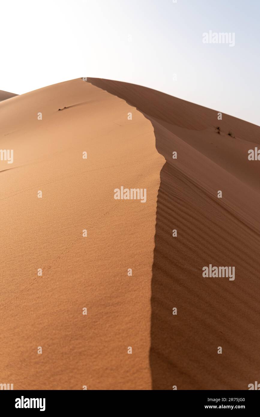Malerische Dünen in der Wüste Erg Chebbi, Teil der Afrikanischen Sahara, Marokko Stockfoto