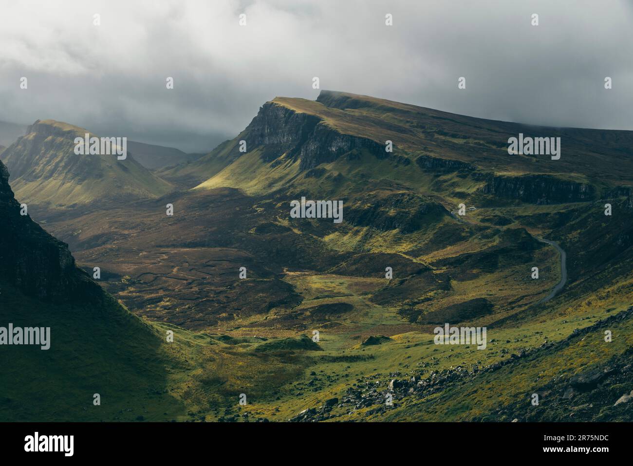 Tal von Quiraing Stockfoto