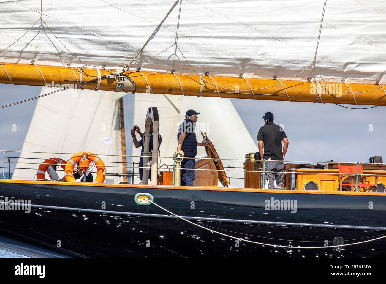 Richard Mille Classic Yacht Regatta, Falmouth. Der Richard Mille Cup ist eine neue Yachtregatta, die wunderschön restaurierte Yachten zusammenbringt Stockfoto