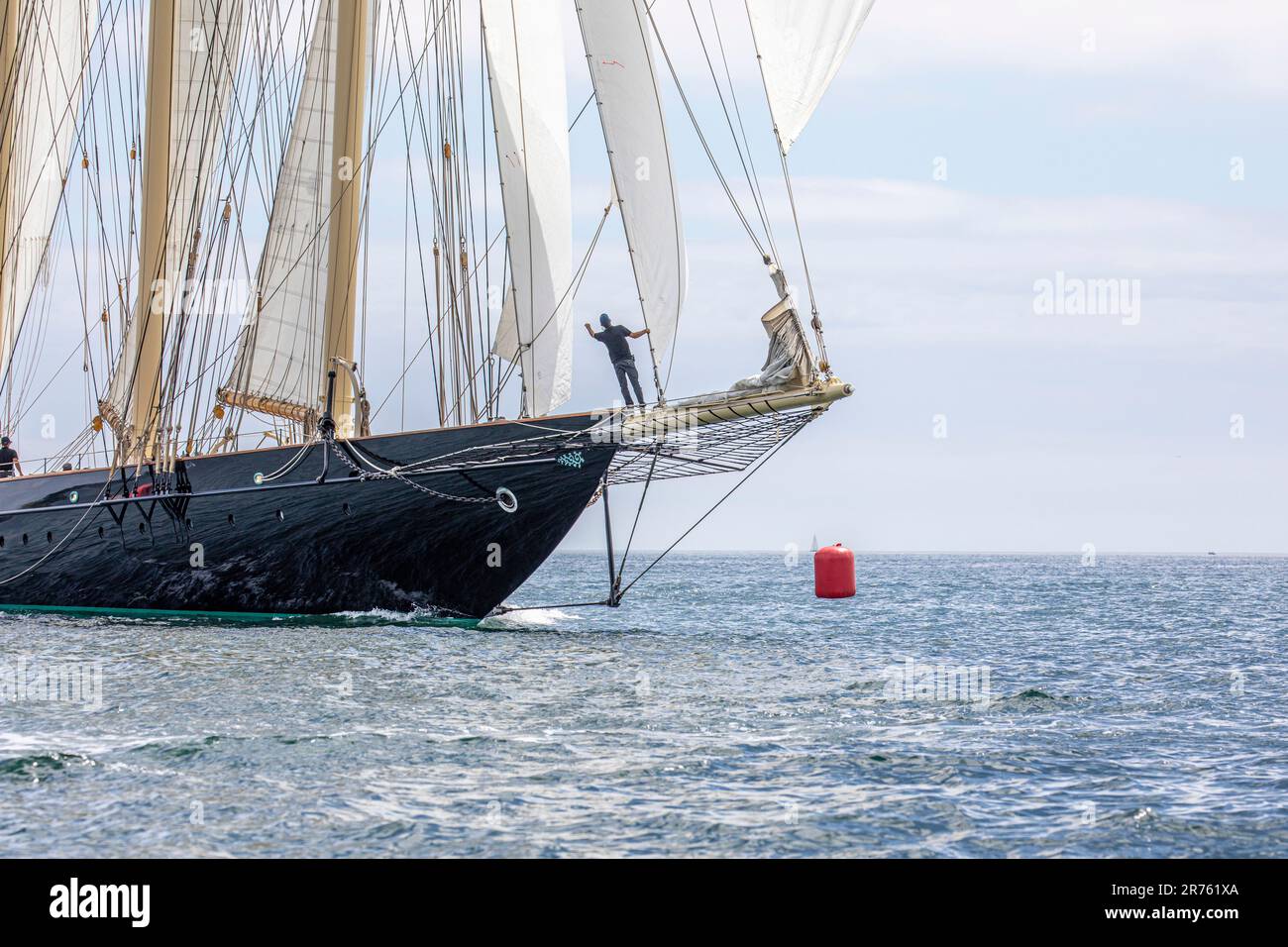 Richard Mille Classic Yacht Regatta, Falmouth. Der Richard Mille Cup ist eine neue Yachtregatta, die wunderschön restaurierte Yachten zusammenbringt Stockfoto