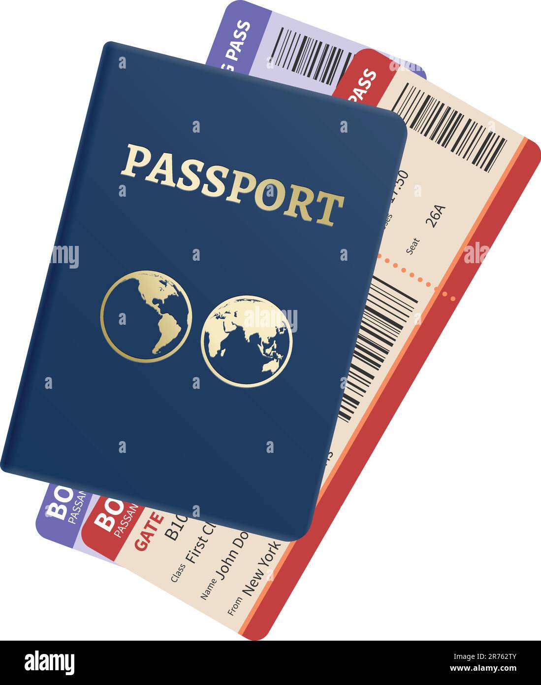 Pass mit Ticket-Vorlage Designvektor Stock Vektor