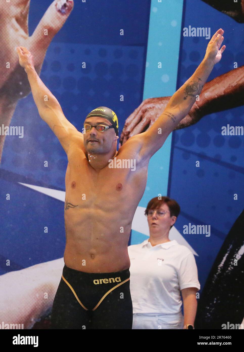 Florent Manaudou, Herren Heat 100m Freestyle während der French Elite Swimming Championships am 13. Juni 2023 in Rennes, Frankreich - Photo Laurent Lairys / DPPI Stockfoto