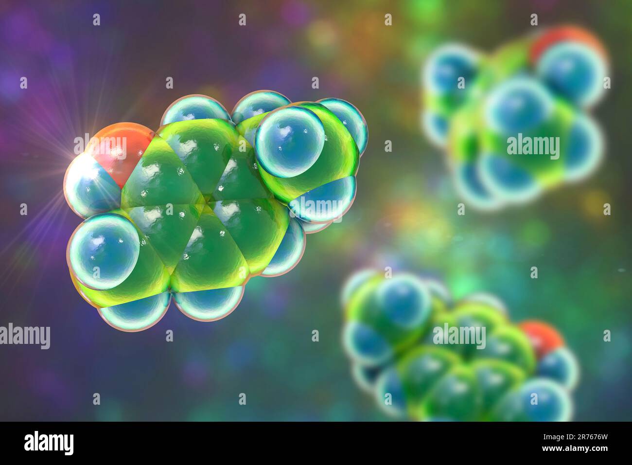 CarvacrolMolekül, Illustration. Natürlich vorkommende organische