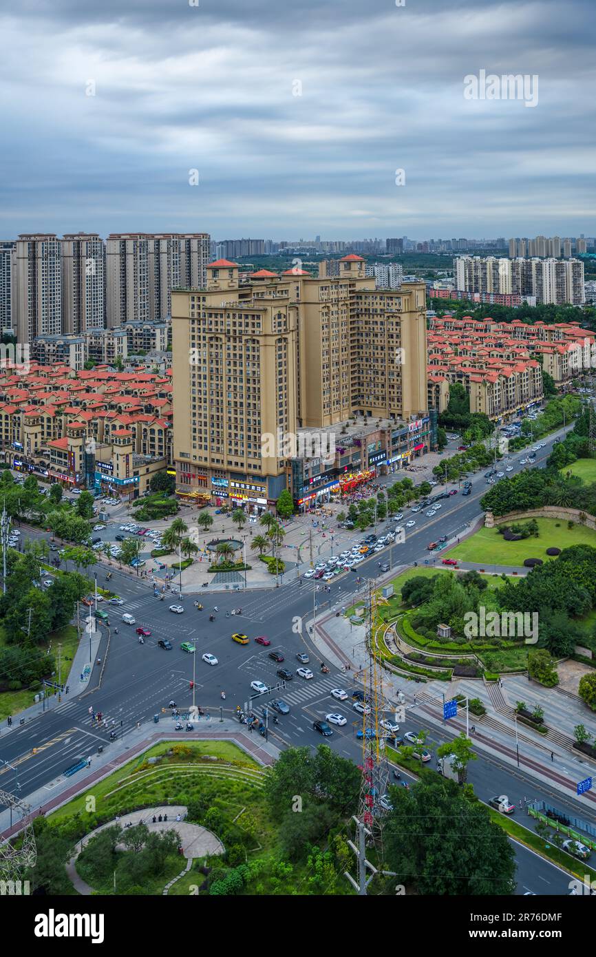 Es ist ein bewölkter Tag in Chengdu. Stockfoto