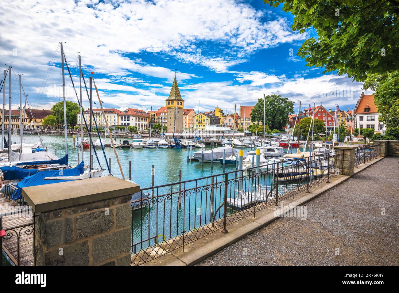 Stadt Lindau am Bodensee Panoramablick, Bayern Region Deutschland Stockfoto