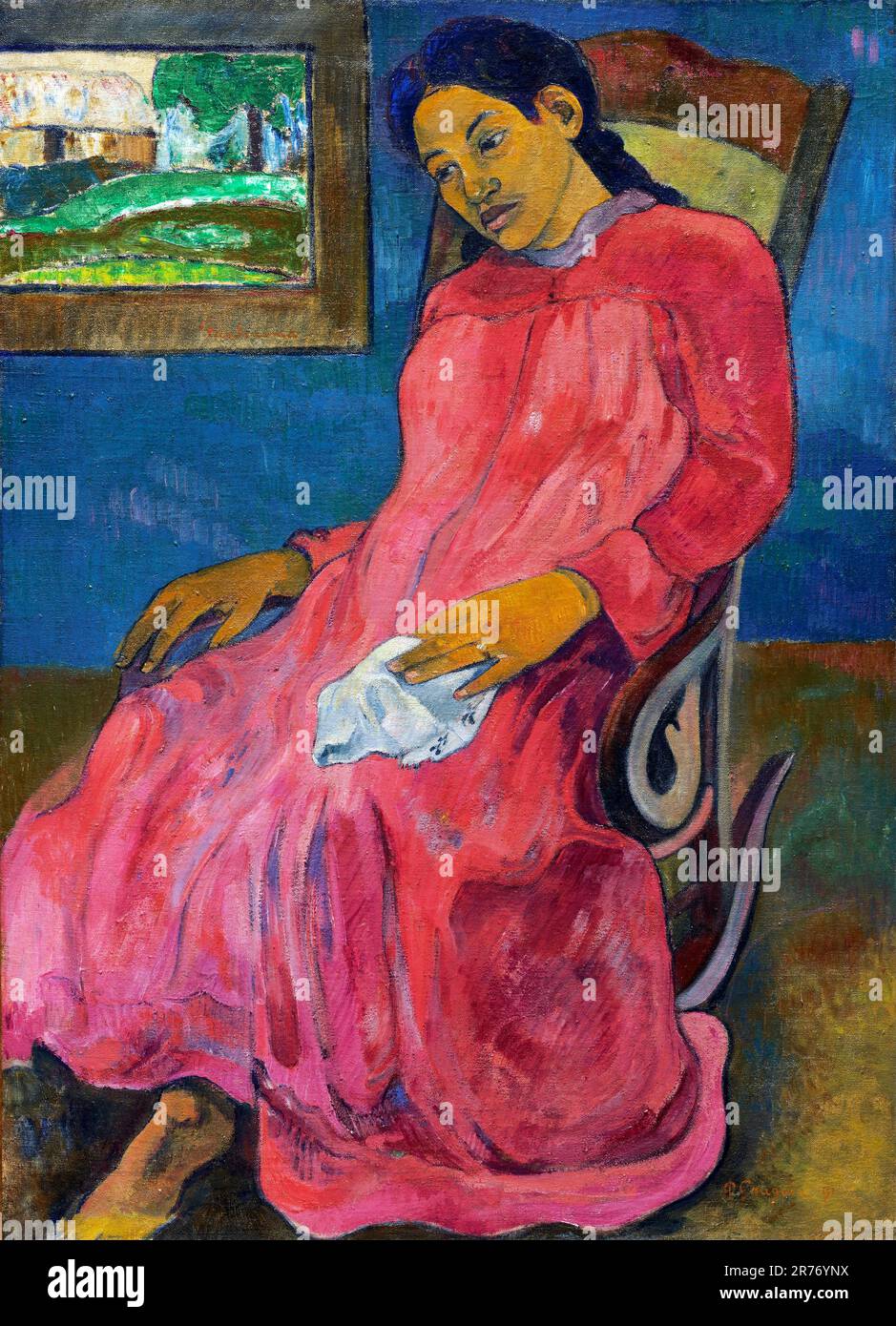 Faaturuma (melancholisch) von Paul Gauguin (1848-1903), Öl auf Leinwand, 1891 Stockfoto