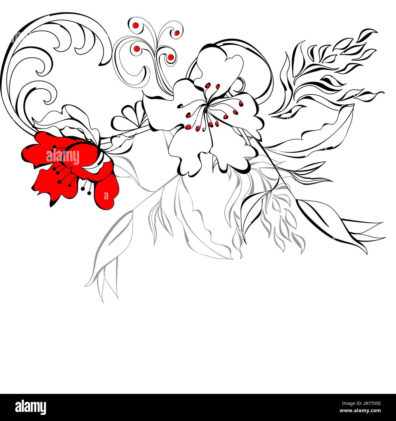 Originalhintergrund mit Blumen Stock Vektor