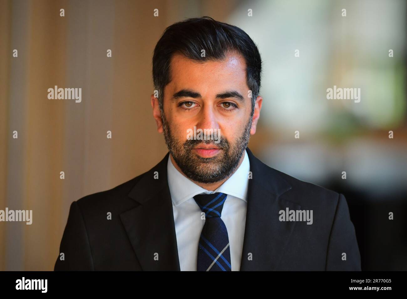 Edinburgh Scotland, Vereinigtes Königreich, 13. Juni 2023. Erster Minister von Schottland Humza Yousaf im schottischen Parlament. Live-Nachrichten von sst/alamy Stockfoto