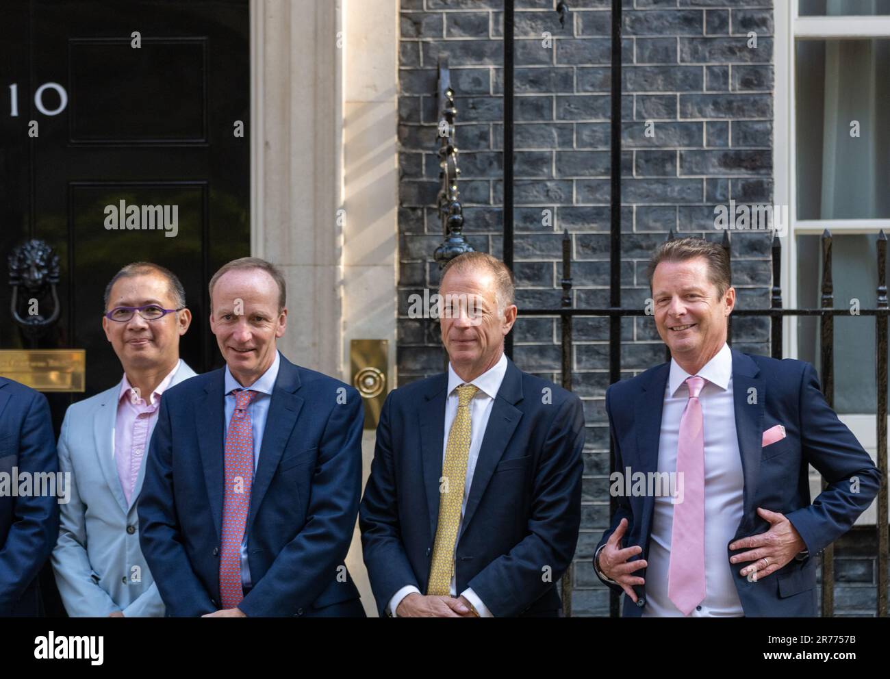 London, Großbritannien. 13. Juni 2023. Investoren aus dem asiatisch-pazifischen Raum nehmen im Rahmen der London Tech Week Credit an einem Frühstückstreffen in der Downing Street 10 Teil: Ian Davidson/Alamy Live News Stockfoto