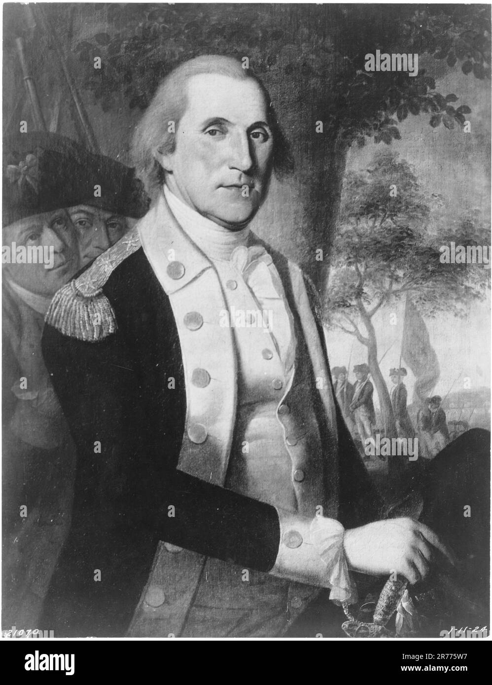 George Washington. Kopie der Gravur von James Mitan nach John Trumbull, veröffentlicht 1808. 1931 - 1932. Stockfoto