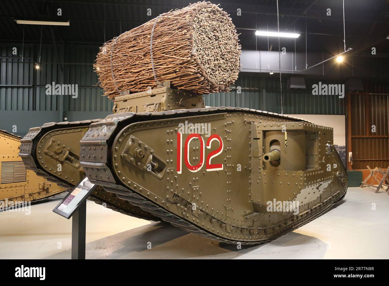 WW1 British Mark IV (Männlich), The Tank Museum, Bovington Camp, Dorchester, Dorset, England, Großbritannien, Großbritannien, Großbritannien, Großbritannien, Europa Stockfoto