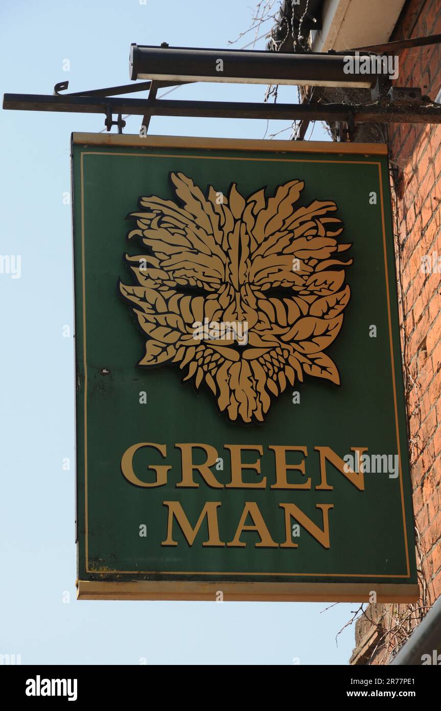 Green man Inn Schild, Sandridge, Hertfordshire Stockfoto
