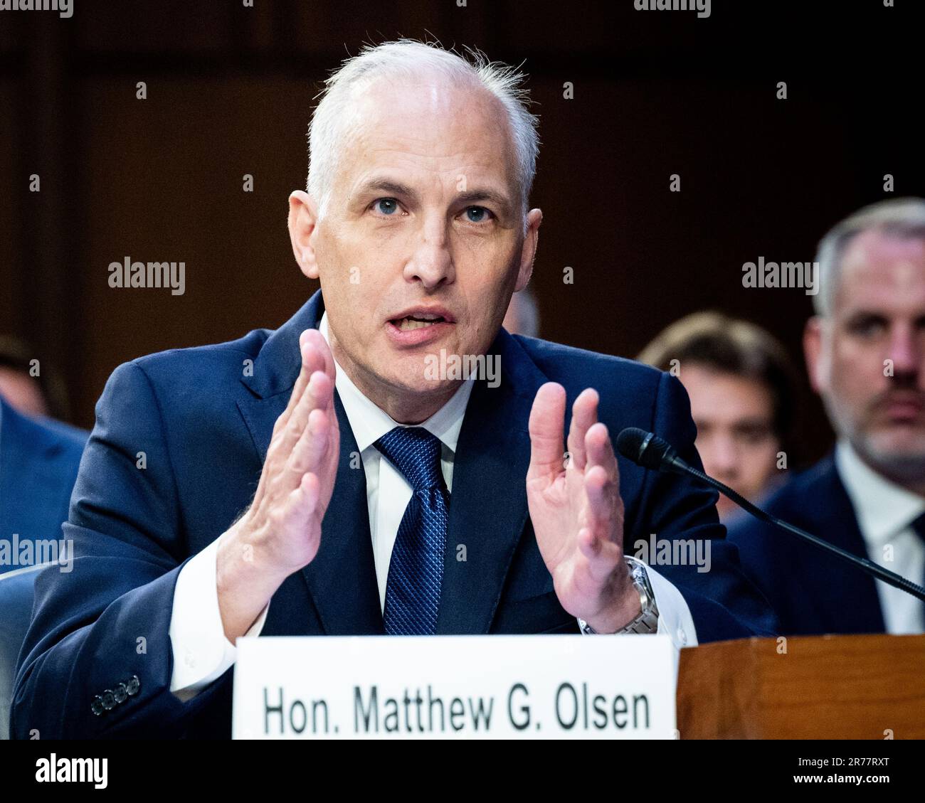 Washington, Usa. 13. Juni 2023. Matt Olsen, Assistant Attorney General, National Security Division, Department of Justice, spricht bei einer Anhörung des Justizkomitees des Senats im U.S. Capitol. Kredit: SOPA Images Limited/Alamy Live News Stockfoto