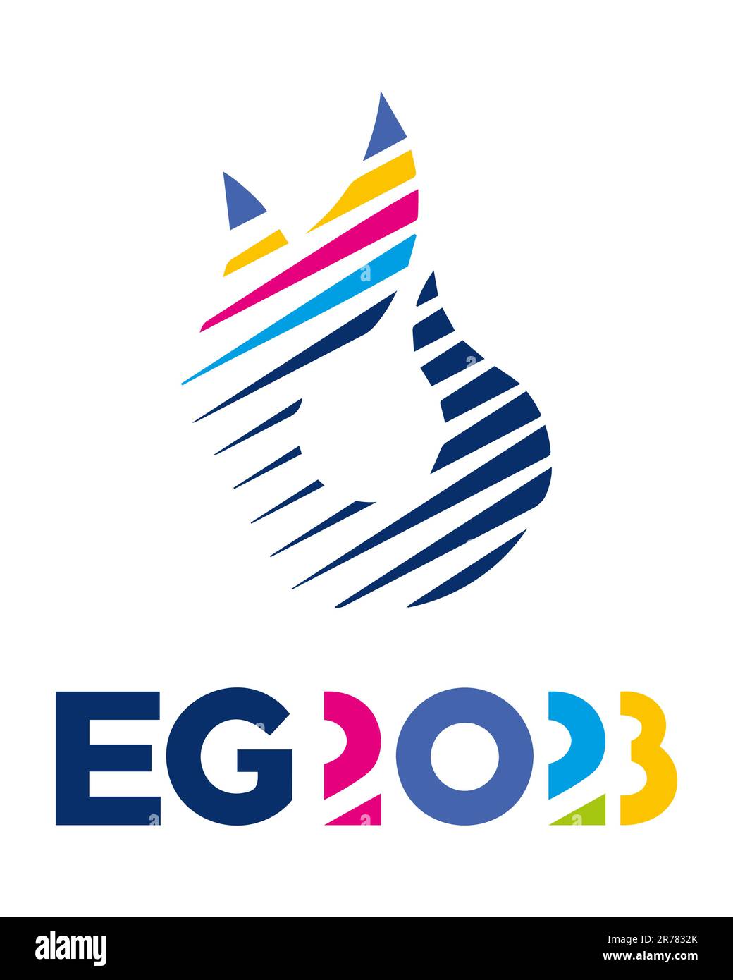 Kiew, Ukraine - Juni 2023: Brandlogo der Europaspiele 3. EG2023 internationale Sportveranstaltung findet in Krakau, Polen, statt – qualifizieren Sie sich Stock Vektor