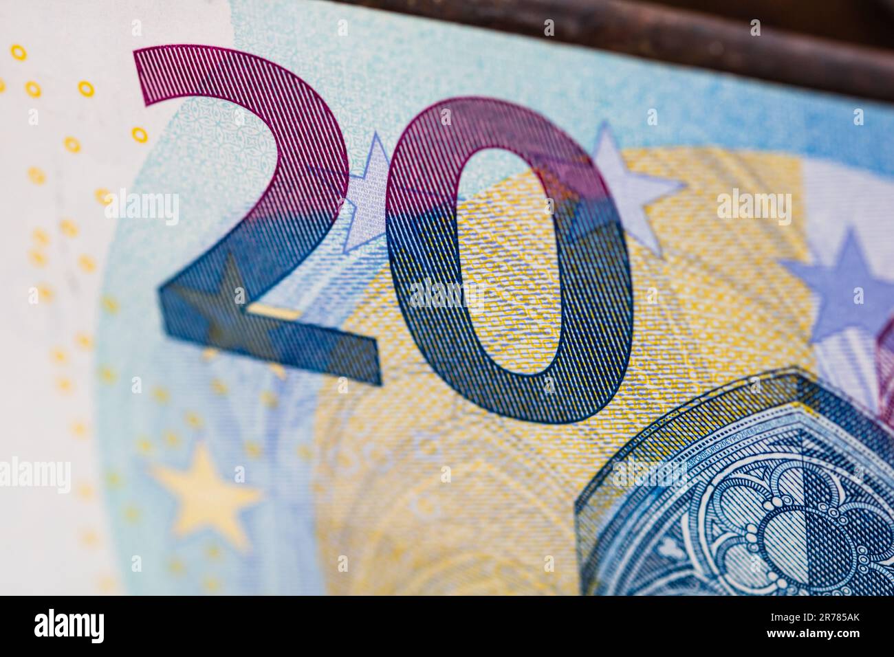 Die EURO-Währung in Zeiten der europäischen Inflation Stockfoto