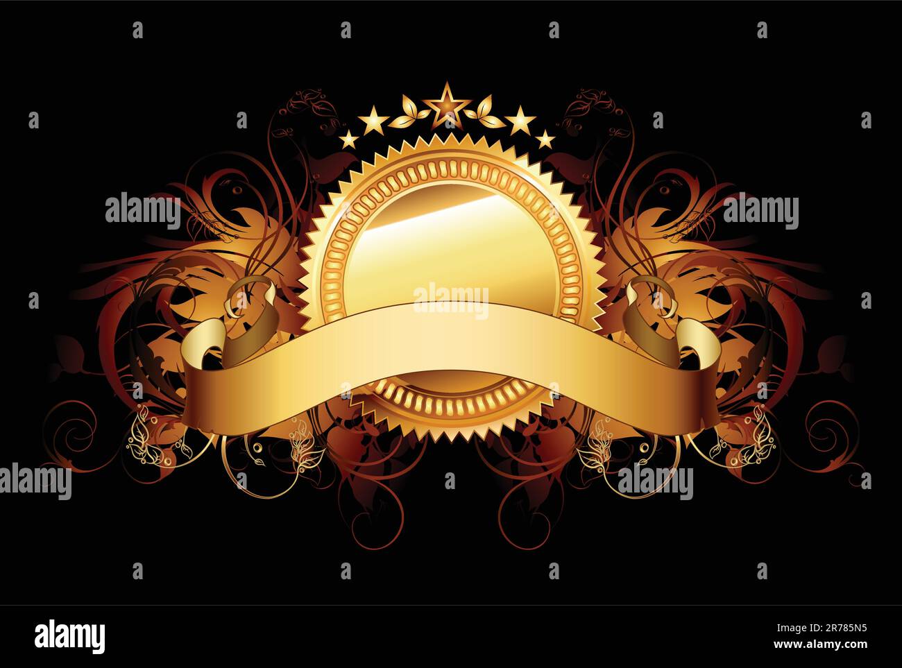 Zierschild, diese Abbildung kann als Designerarbeit nützlich sein Stock Vektor