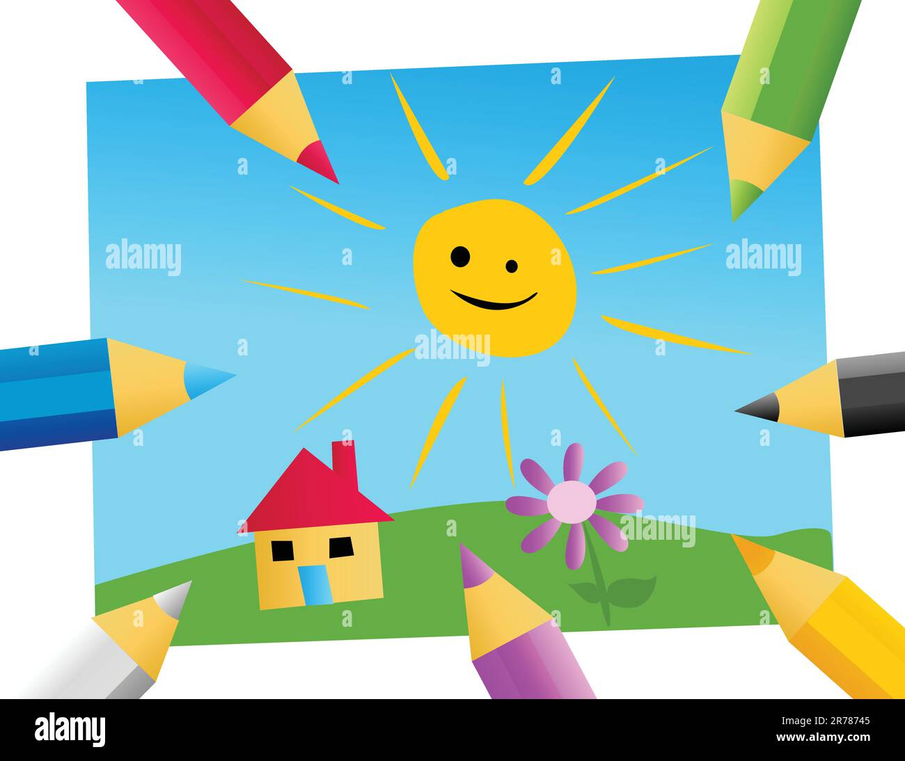 Darstellung des untergeordneten Zeichnungsvektors Stock Vektor Darstellung des untergeordneten Zeichnungsvektors Stock Vektor