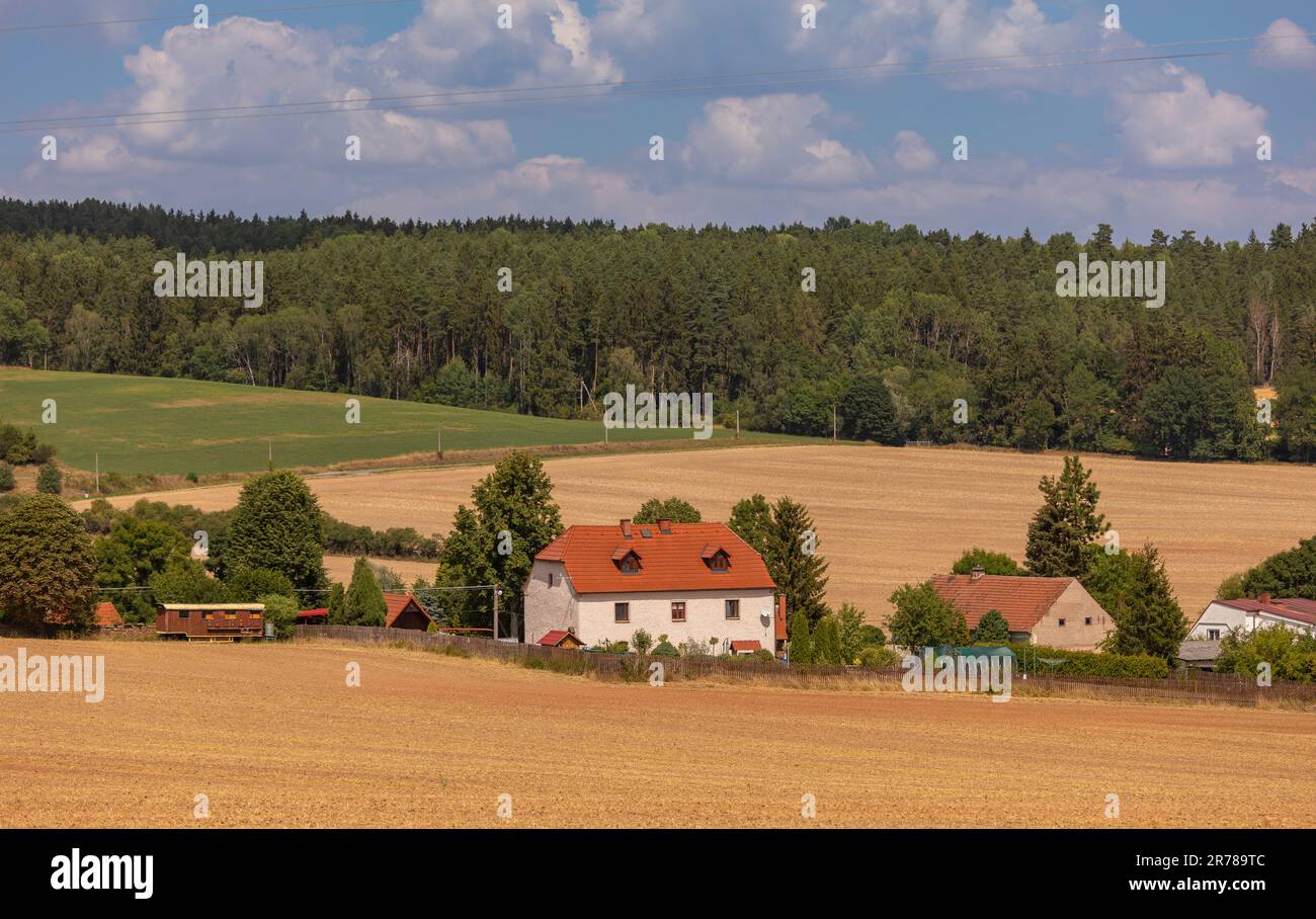 TSCHECHISCHE REPUBLIK, EUROPA - Böhmische ländliche Landschaft, nördlich von Pilsen. Stockfoto