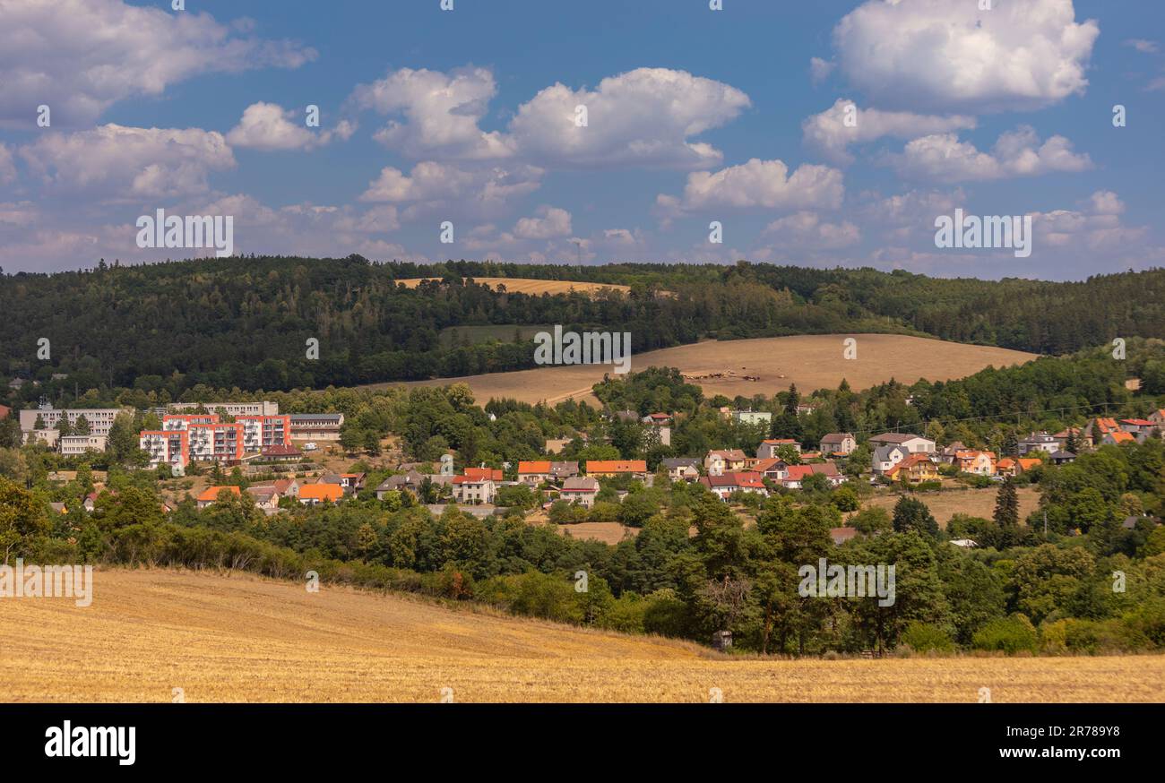 PLASY, TSCHECHISCHE REPUBLIK, EUROPA - ländliche Landschaft neben der Stadt Plasy, nördlich von Pilsen. Stockfoto
