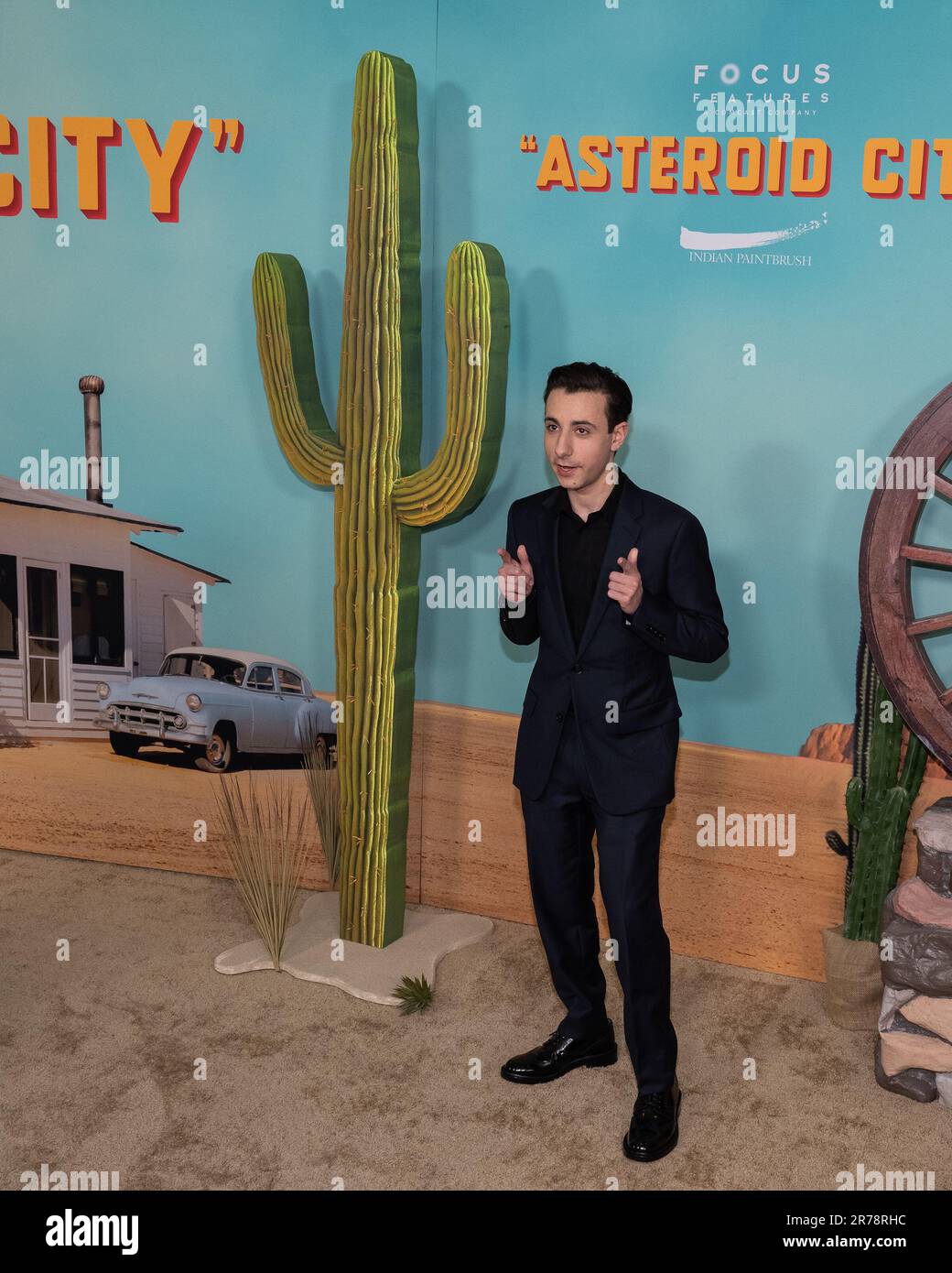 New York, United Erklärt. 13. Juni 2023. Jake Ryan kommt auf dem roten Teppich zur New Yorker Premiere von „Asteroid City“ in der Alice Tully Hall im Lincoln Center in New York City am Dienstag, den 13. Juni 2023. Foto: Gabriele Holtermann/UPI Credit: UPI/Alamy Live News Stockfoto