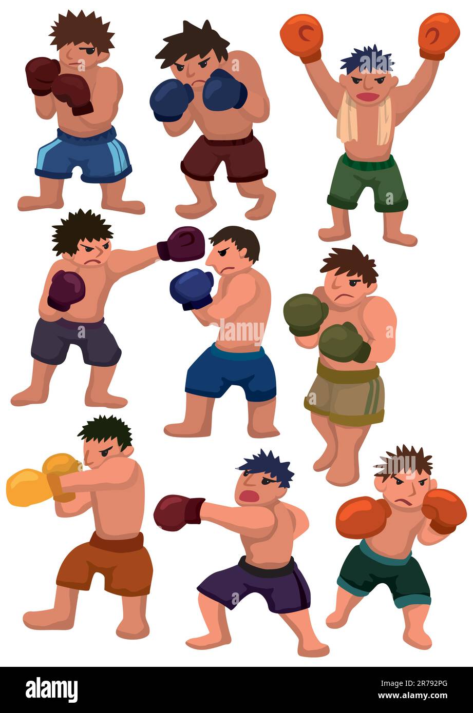 Cartoon-Boxer-Ikone Stock Vektor