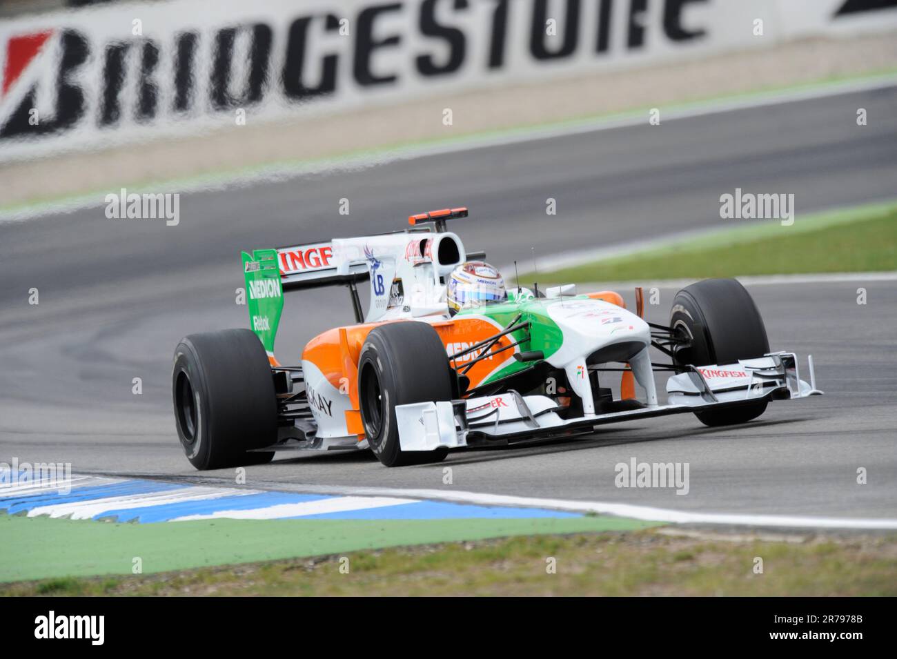 Adrian Sutil, Force India Formel 1 Grand Prix von Deutschland 25.7.2010 auf dem Hockenheimring. Stockfoto