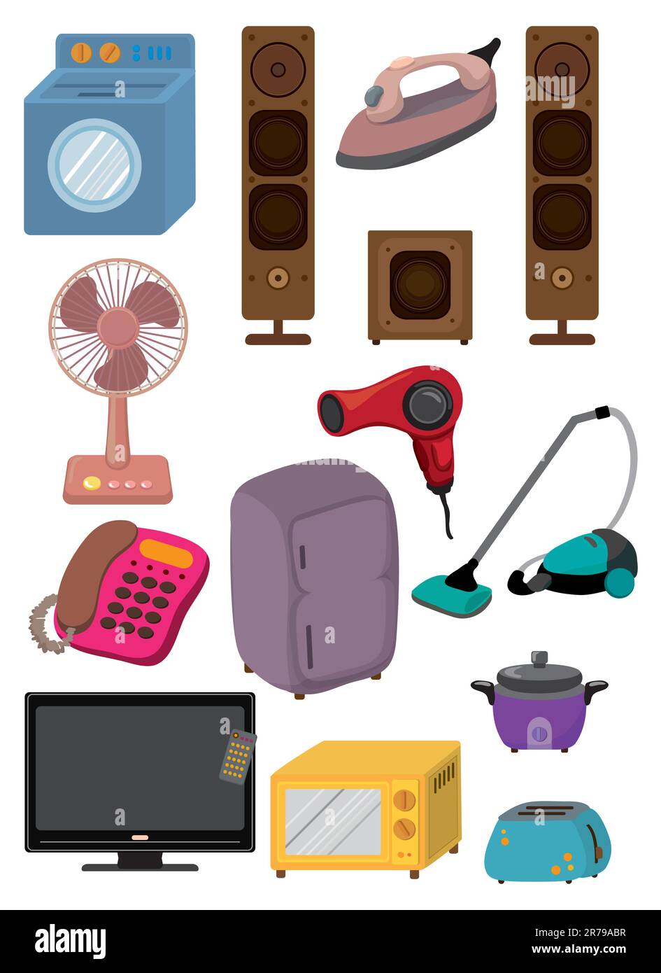 Cartoon Home Appliance-Symbol Stock Vektor
