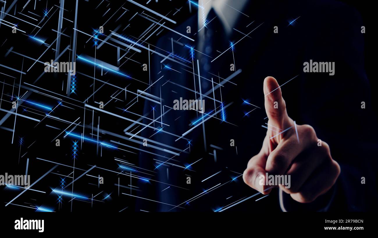 3DCG von Unternehmen mit dem Image der Kommunikation Stockfoto