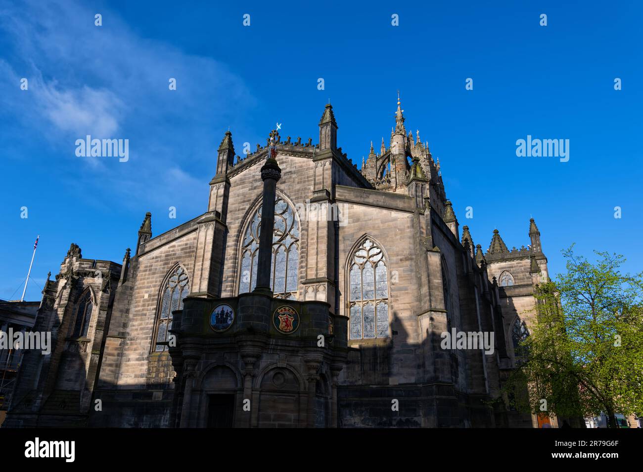 St Giles Cathedral in Edinburgh, Schottland, Großbritannien. Gotische Kirche, gegründet im 12. Jahrhundert. Stockfoto