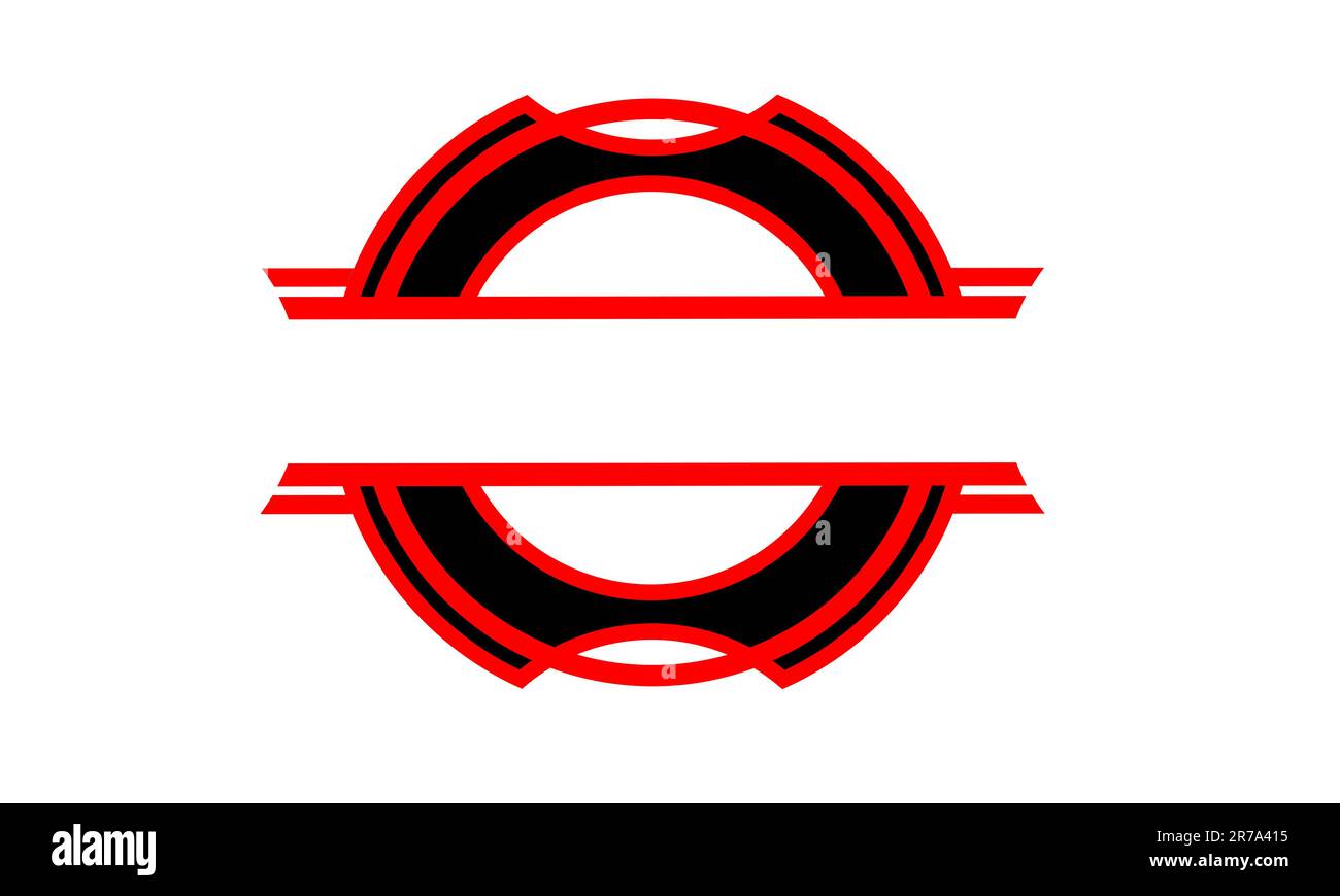 Halbkreis Logo Design das Konzept der Zusammenarbeit. Logo, Symbol, Emblem, Vektordarstellung. Stockfoto
