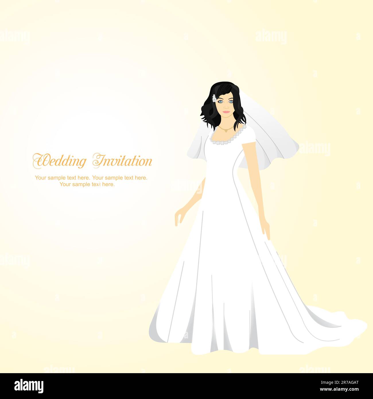 Hintergrund für die Hochzeit für Designeinladungen oder Karten. Vektor Stock Vektor