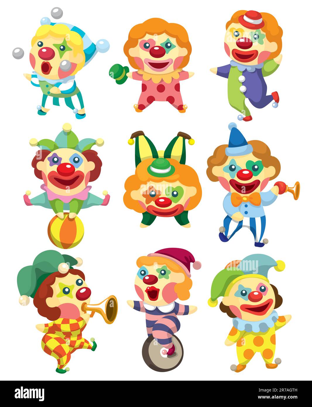 Cartoon-Clown-Ikone Stock Vektor