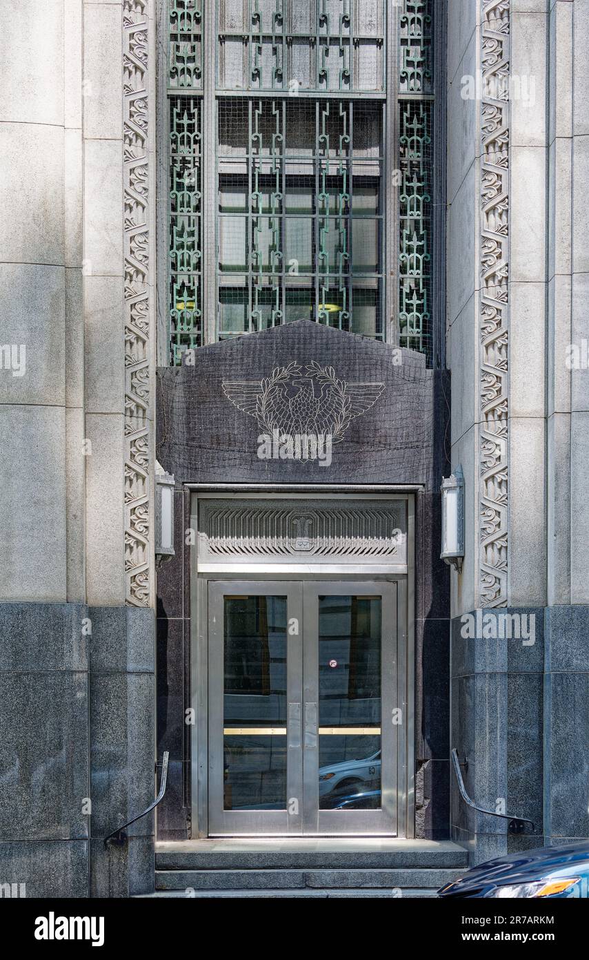 John W. McCormack Post Office and Court House, 5 Post Office Square, ist ein Art déco-Wahrzeichen, das Regierungsbüros beherbergt. Stockfoto