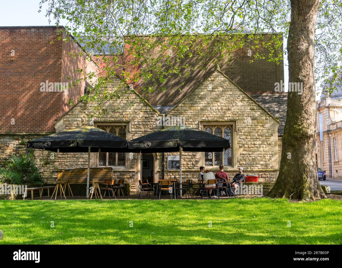 The Angel Coffee House, Free School Lane, Lincoln City, Lincolnshire, England, UK Stockfoto