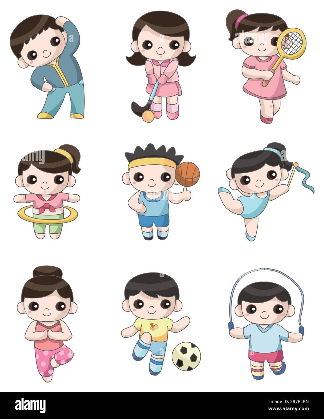 Cartoon-Sportspieler-Ikone Stock Vektor