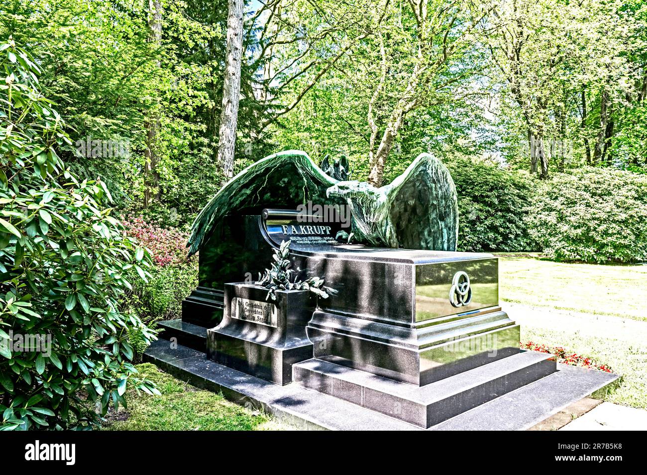Essen (NRW, Deutschland): Familienfriedhof der Familie Krupp in Essen Bredeney; Friedhof der Familie Krupp Stockfoto