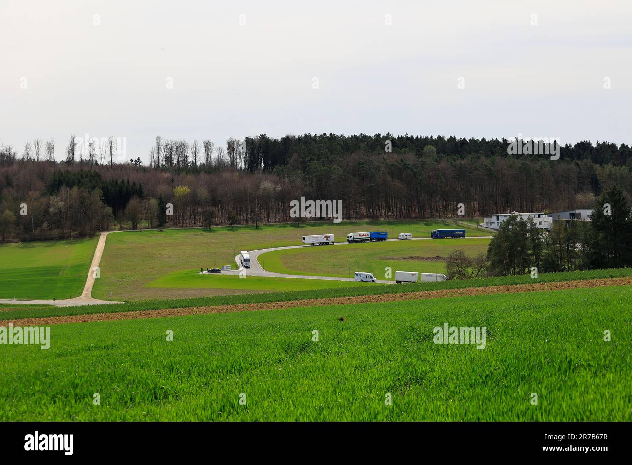 Neues Industriegebiet bei Flacht im Bezirk Böblingen Stockfoto