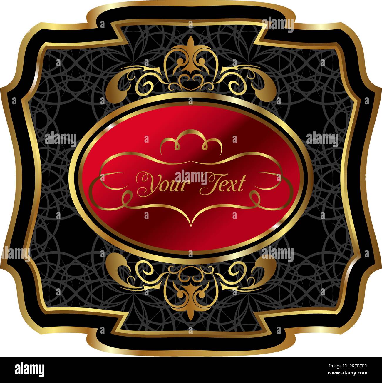 Abbildung verzierten dekorativer Goldrahmen - Vektor Stock Vektor