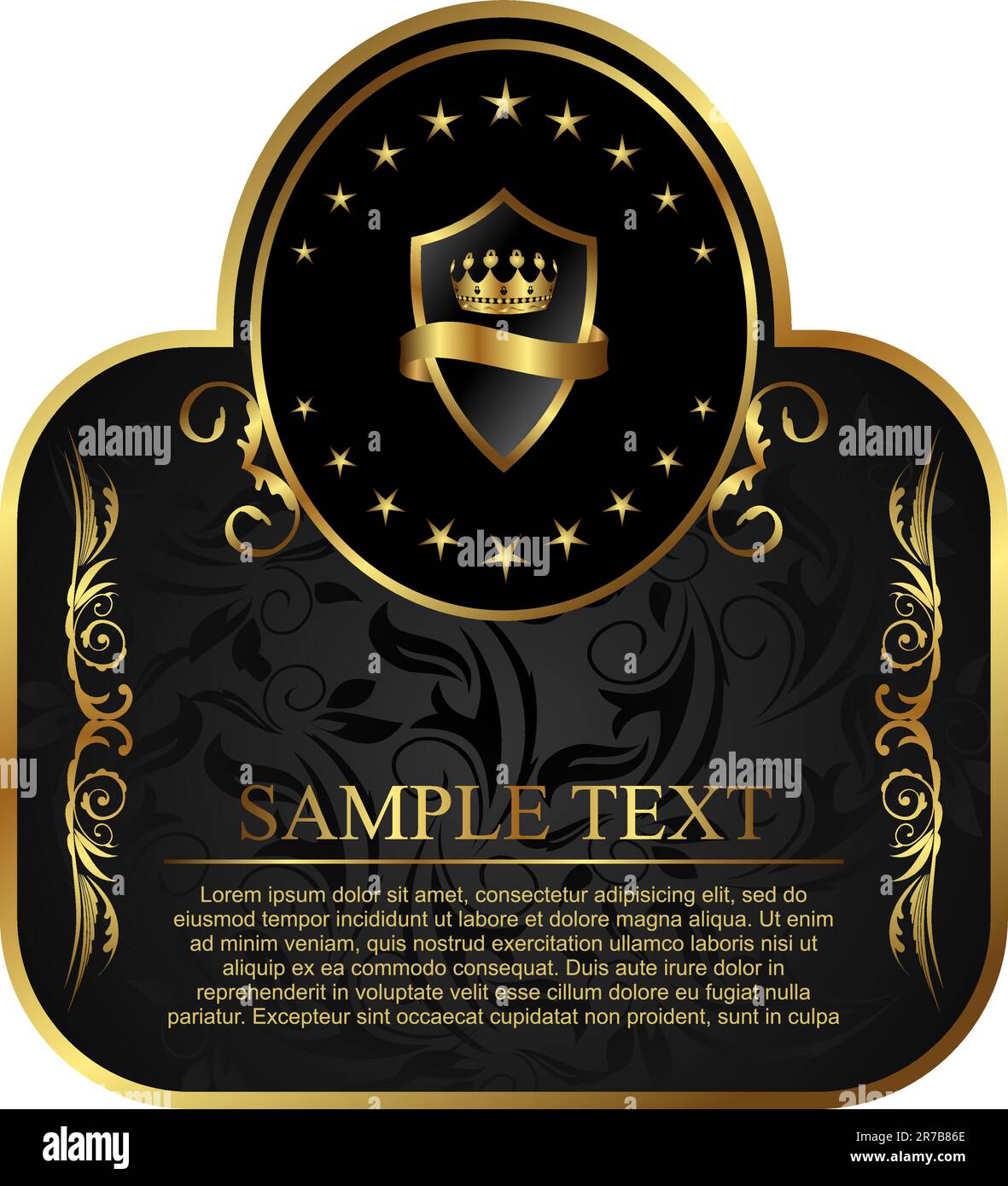 Goldenes königliches Label für Designverpackung – Vektor Stock Vektor