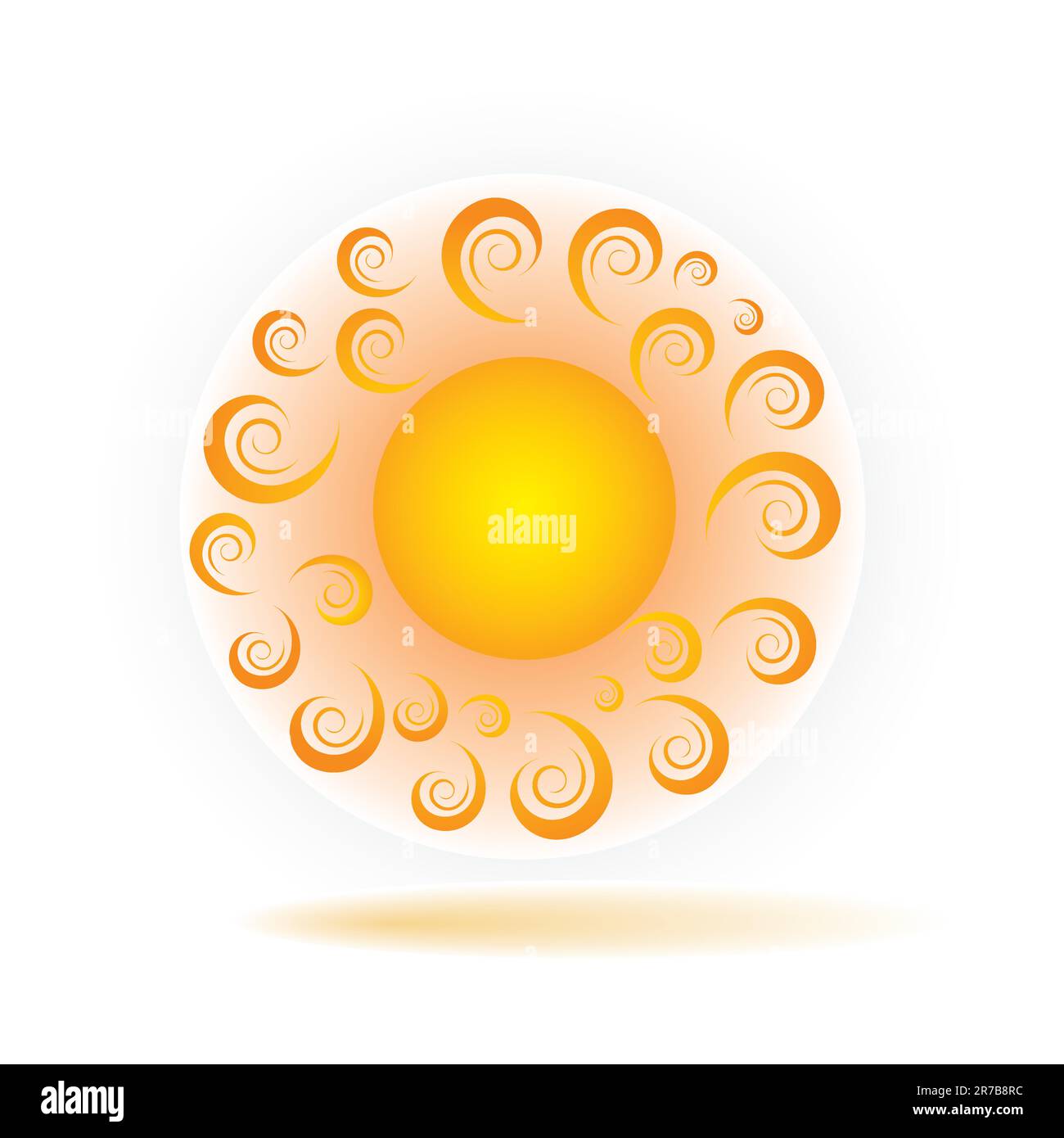 Symbol "Sonne mit Schatten" Stock Vektor