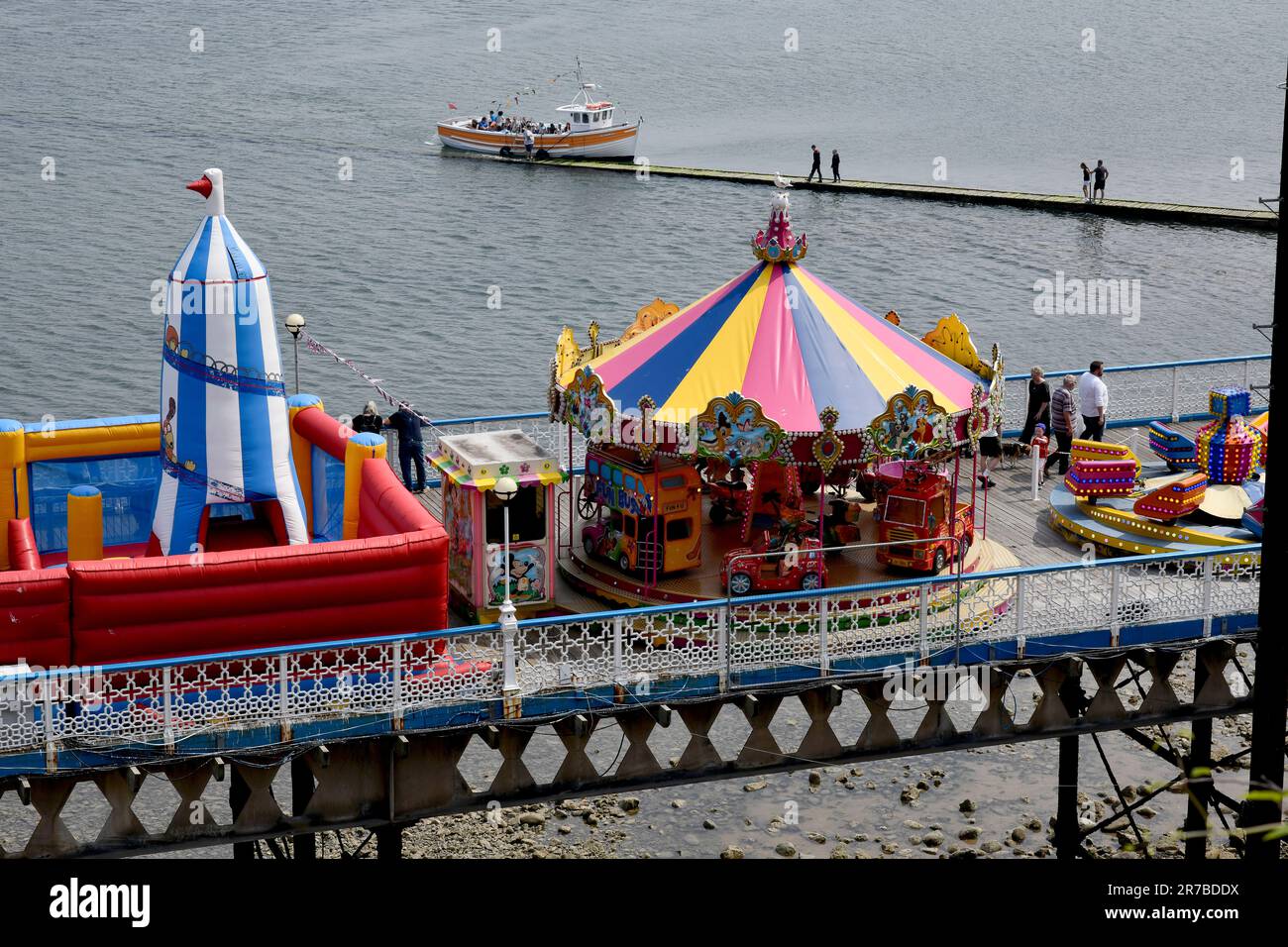 Llandudno Pier in Nordwales; Wales; Walisisch; Vereinigtes Königreich; Vereinigtes Königreich Stockfoto