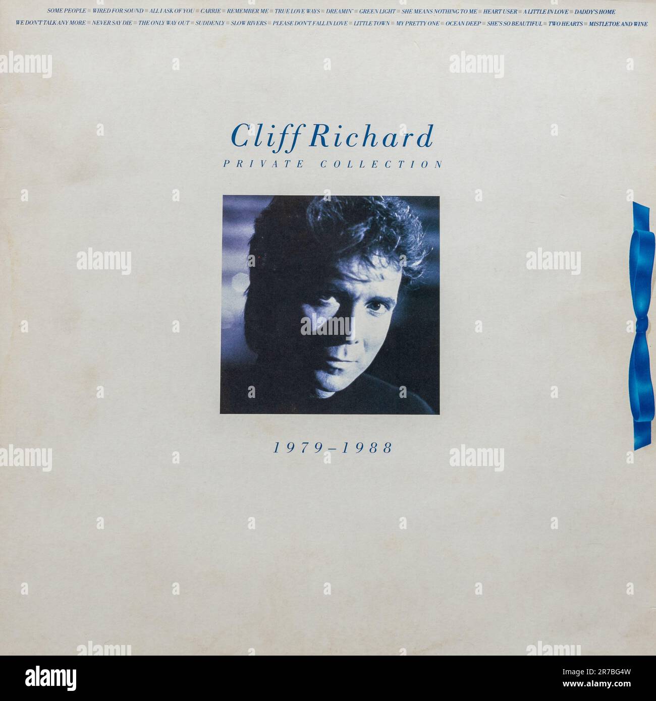 Cliff Richard Private Collection, Album 1979-1988, Schallplatteneinband Stockfoto