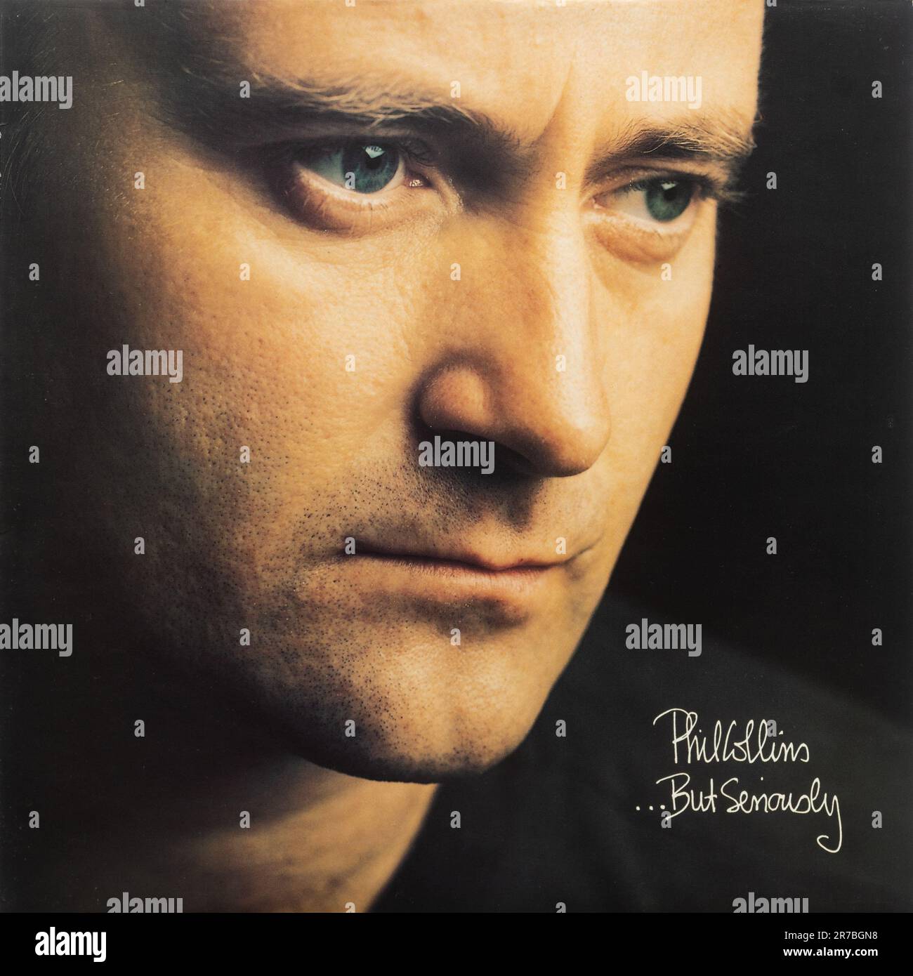 Aber ernsthaft, ein Album von Phil Collins, Schallplattencover Stockfoto