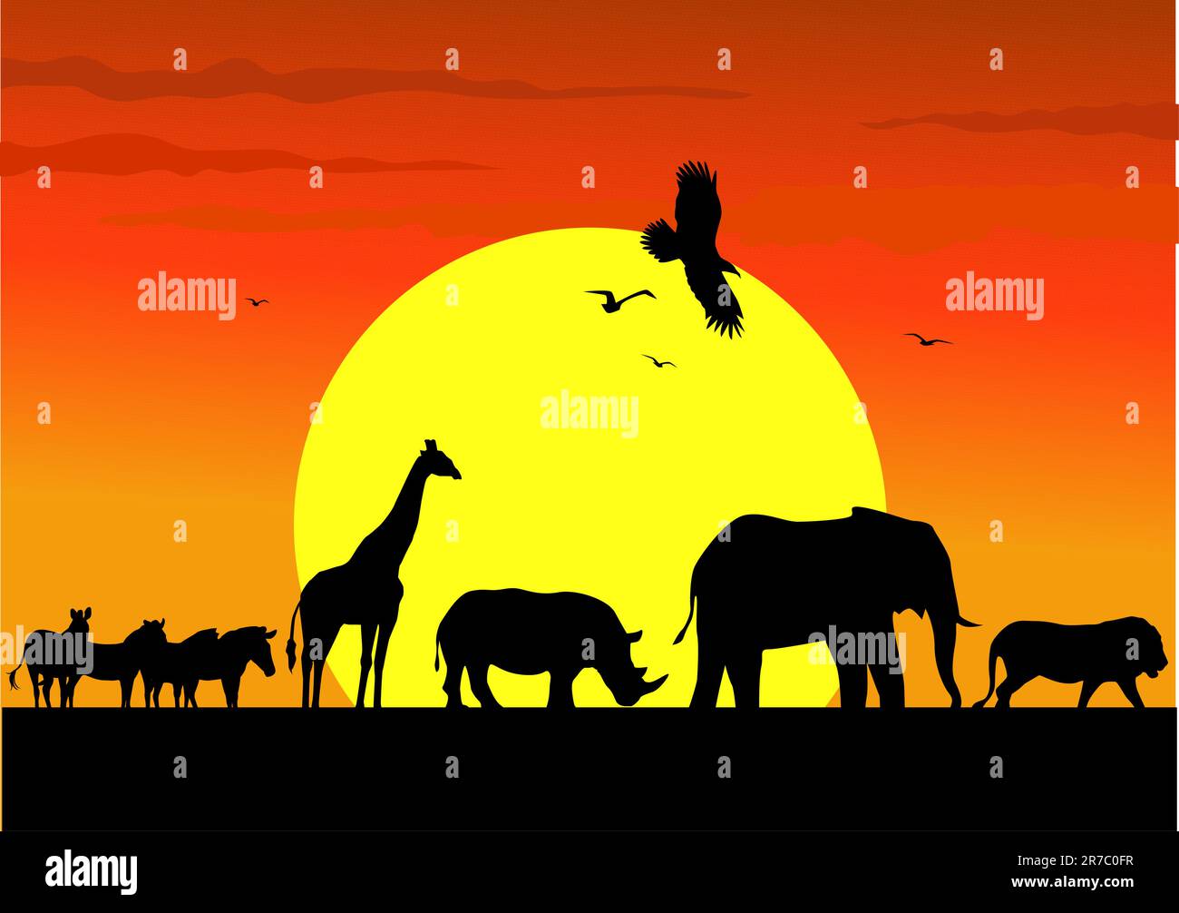 Die Silhouette „Animal africa“ Stock Vektor